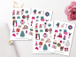 Preview: Mädchen Weihnachten Sticker Set